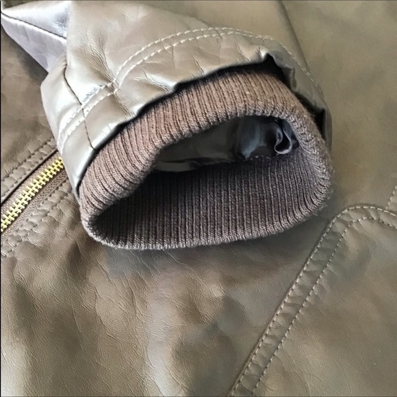 GEORGE: Brown Faux leather jacket coat Size 3X 22/24 - Picture 6 of 9